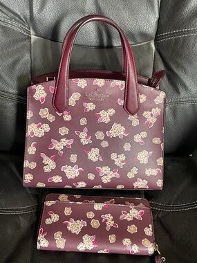 Kate Spade Burgundy with flowers.